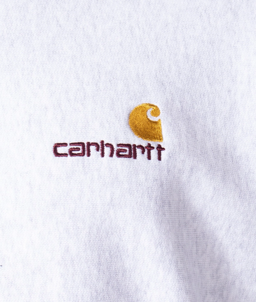 Carhartt WIP Mens Relaxed Fit Quarter Zip American Script Sweatshirt